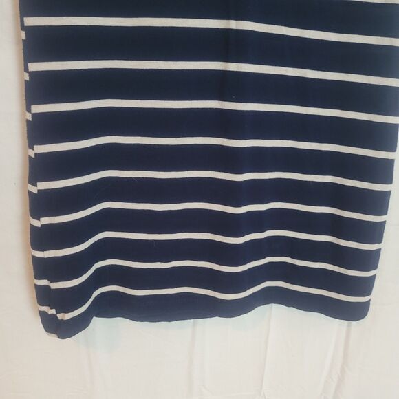 Y2K Long V Neck Striped Tee Shirt Women's Size Medium Blue Nautical Love to Love - Picture 5 of 10
